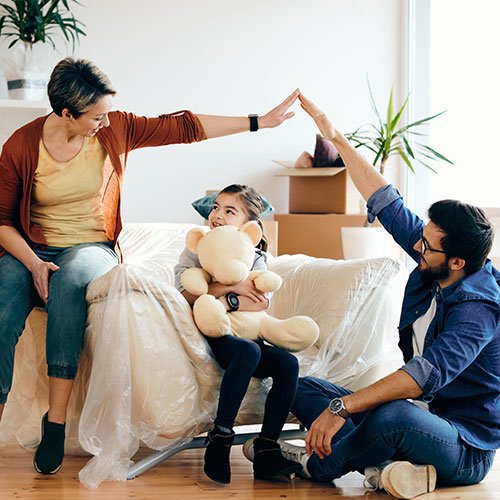 Family at home celebrating digestive wellness